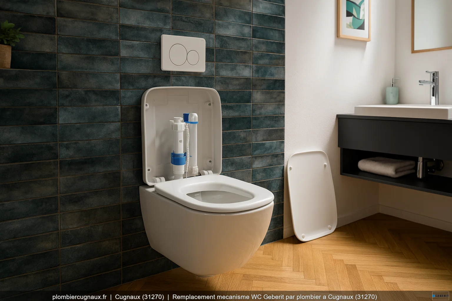 Changement mecanisme WC a Cugnaux