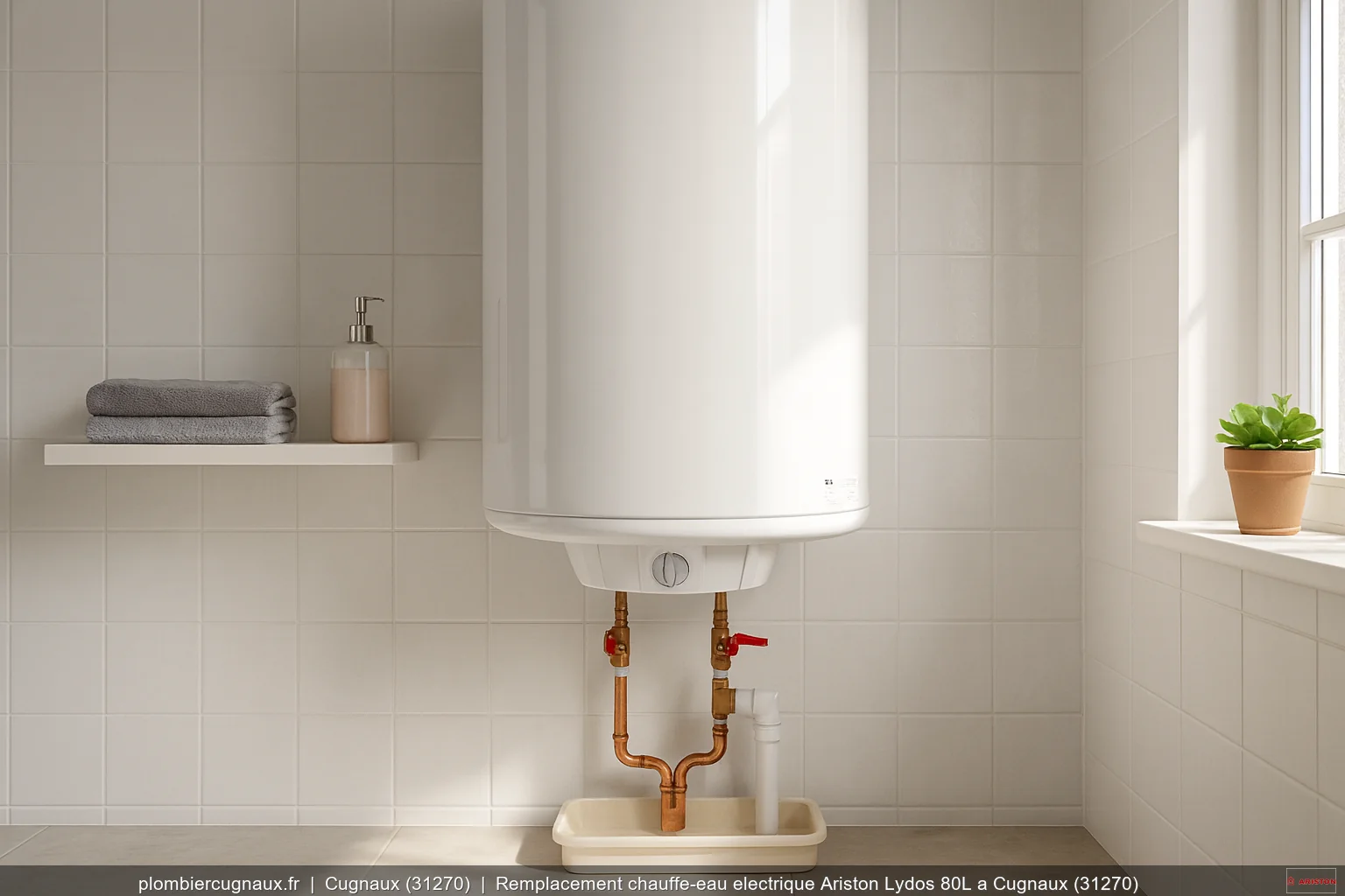 Remplacement chauffe-eau electrique Ariston Lydos 80L a Cugnaux (31270)